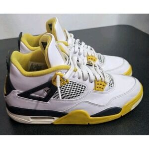 Air Jordan 4 Retro Yellow Vivid Sulfur Woman 12 EUR 44.5 AQ9129-101 Sneaker Shoe